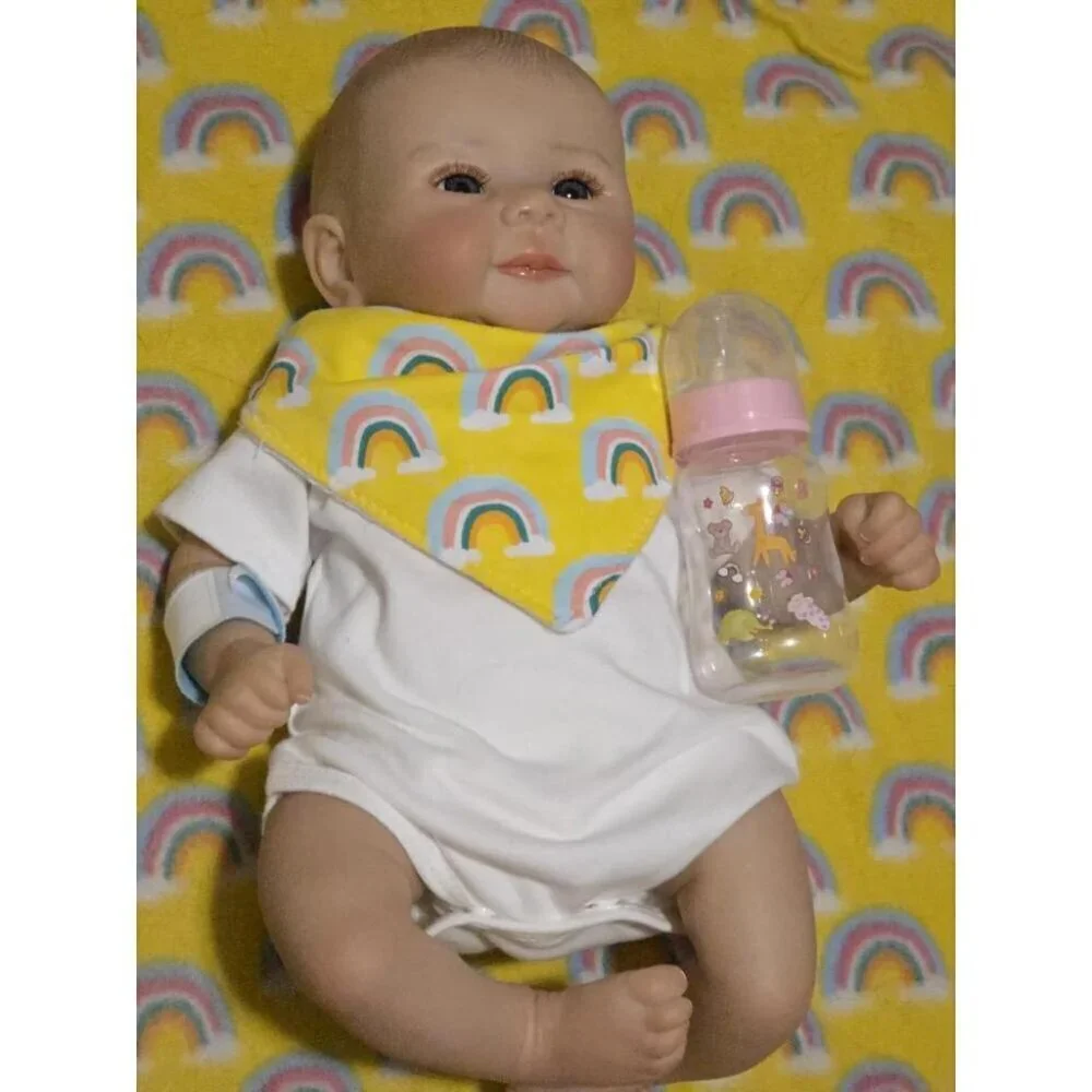 🆕18 Inch Lifelike Doll Soft Vinyl Realistic Baby Doll Girl Smiling Life Dolls